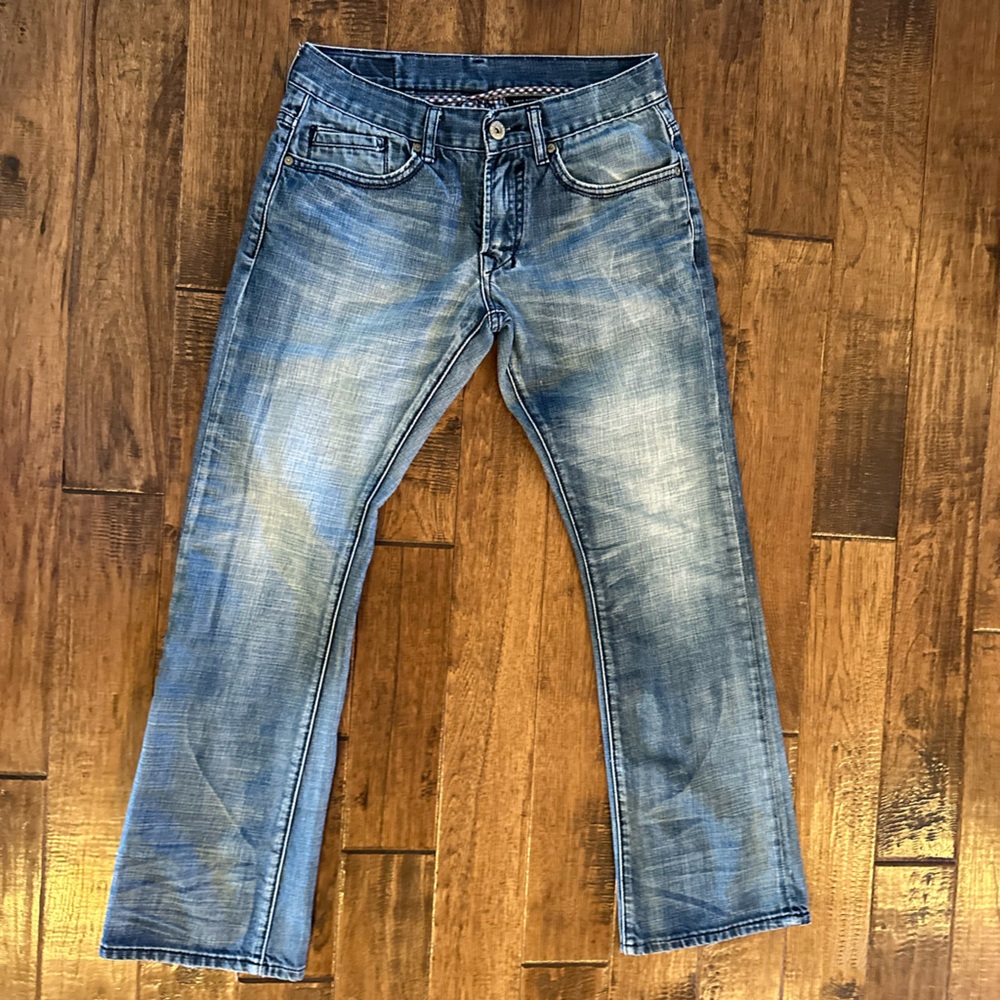 Buffalo David Bitton Men's Light Blue Bootcut Jeans